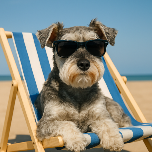 summer beach schnauzer